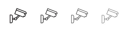 Security camera icon design template for web and mobile UI element