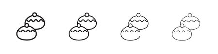 Sufganiyah icon design template for web and mobile UI elementのイラスト素材