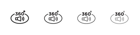 Surround sound icon design template for web and mobile UI elementのイラスト素材