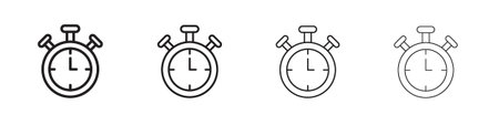 Stopwatch icon design template for web and mobile UI elementのイラスト素材
