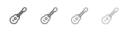 Ukulele icon design template for web and mobile UI elementのイラスト素材
