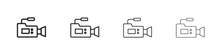 Video camera icon design template for web and mobile UI elementのイラスト素材