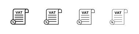 Value added tax VAT icon design template for web and mobile UI elementのイラスト素材