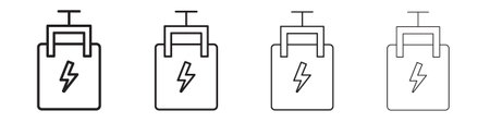 Circuit Breaker icon design template for web and mobile UI elementのイラスト素材