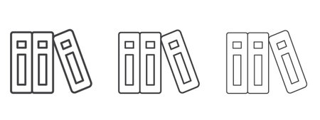Binder icon vector Graphics. Black thin lines icons