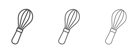 Beater icon vector Graphics. Black thin lines icons
