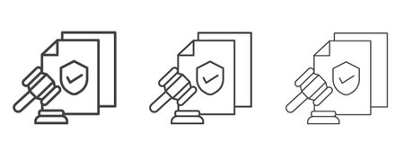 Code of conduct icon vector Graphics. Black thin lines iconsのイラスト素材