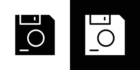 Floppy disk icon for web design. solid vector iconsのイラスト素材