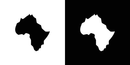 Earth africa icon for web design. solid vector iconsのイラスト素材