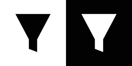 Filter icon for web design. solid vector iconsのイラスト素材