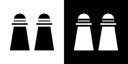 Salt pepper icon for web design. solid vector iconsのイラスト素材