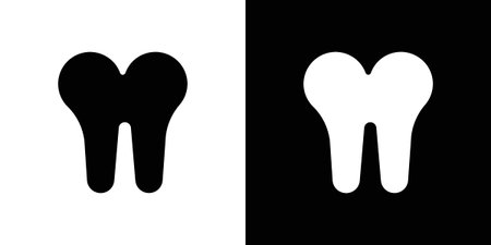 Tooth icon for web design. solid vector iconsのイラスト素材