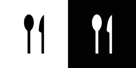Utensils icon for web design. solid vector iconsのイラスト素材