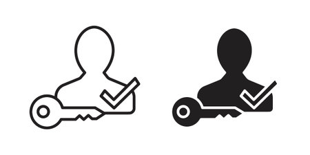 Authentication icon for web designs. editable pictogram.のイラスト素材