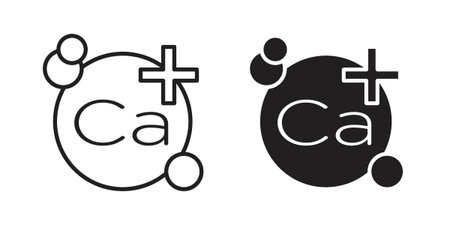 Calcium icon for web designs. editable pictogram.のイラスト素材