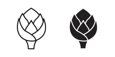 Artichoke icon for web designs. editable pictogram.のイラスト素材