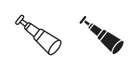 Boat Telescope icon for web designs. editable pictogram.のイラスト素材