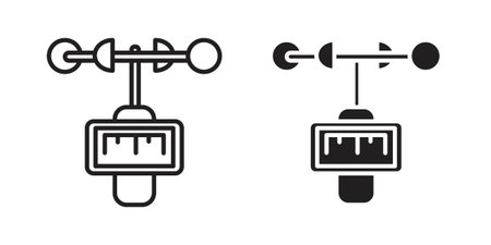 Anemometer icon for web designs. editable pictogram.のイラスト素材