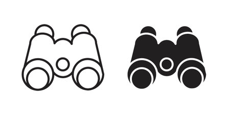 Binoculars icon for web designs. editable pictogram.のイラスト素材