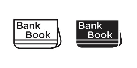 Bankbook icon for web designs. editable pictogram.のイラスト素材