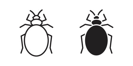 Bedbug icon for web designs. editable pictogram.のイラスト素材