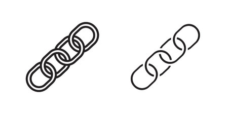 Chain icon for web designs. editable pictogram.のイラスト素材