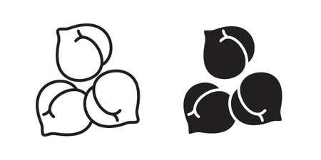 Chickpeas hummus icon for web designs. editable pictogram.のイラスト素材