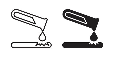 Corrosive substance icon for web designs. editable pictogram.のイラスト素材