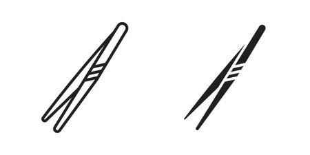 Eyebrow tweezers icon for web designs. editable pictogram.のイラスト素材