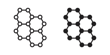 Graphene icon for web designs. editable pictogram.のイラスト素材