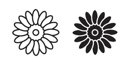 Gerbera icon for web designs. editable pictogram.のイラスト素材