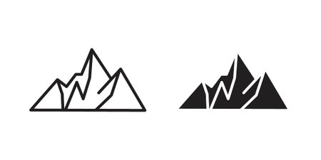 Mountain icon for web designs. editable pictogram.のイラスト素材