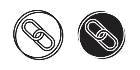 Link icon for web designs. editable pictogram.