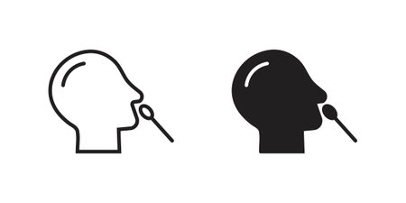 Nasal swab icon for web designs. editable pictogram.のイラスト素材