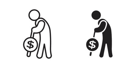 Retirement icon for web designs. editable pictogram.のイラスト素材