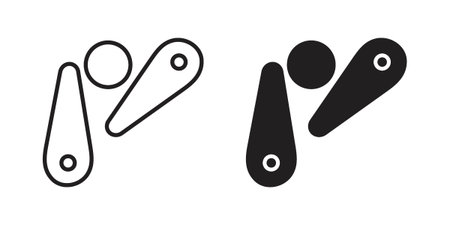 Pinball icon for web designs. editable pictogram.のイラスト素材