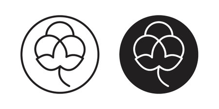 Cotton icon for web designs. editable pictogram.のイラスト素材