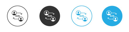 B2B icon symbol design template. Vector 10 eps.のイラスト素材