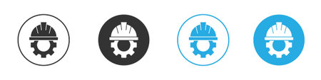 Construction worker icon symbol design template. Vector 10 eps.のイラスト素材