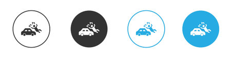 Car accident icon symbol design template. Vector 10 eps.のイラスト素材