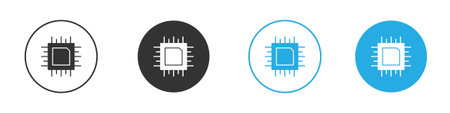 Chip icon symbol design template. Vector 10 eps.