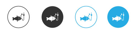 Fishing icon symbol design template. Vector 10 eps.のイラスト素材