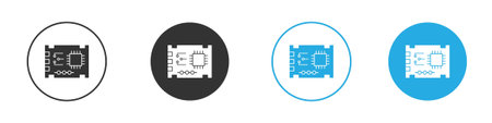 PCB icon symbol design template. Vector 10 eps.のイラスト素材