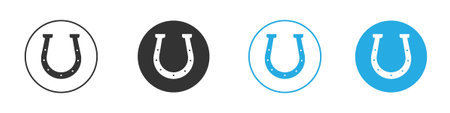 Horseshoe icon symbol design template. Vector 10 eps.のイラスト素材