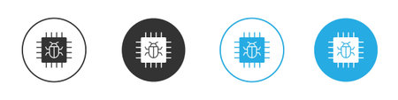 Computer bug icon symbol design template. Vector 10 eps.