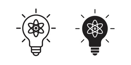 Innovation icon pictogram template, Simple outline and filled style.のイラスト素材