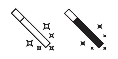 Magic wand icon concept vector illustration. logotype icon designsのイラスト素材