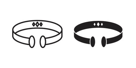 Bracelet icons designed in filled, outline, line and stroke styleのイラスト素材
