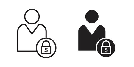 Guarantor icons designed in filled, outline, line and stroke styleのイラスト素材