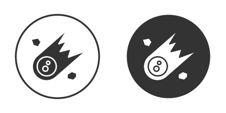 Comet icons in modern flat solid style for UI UX Designsのイラスト素材